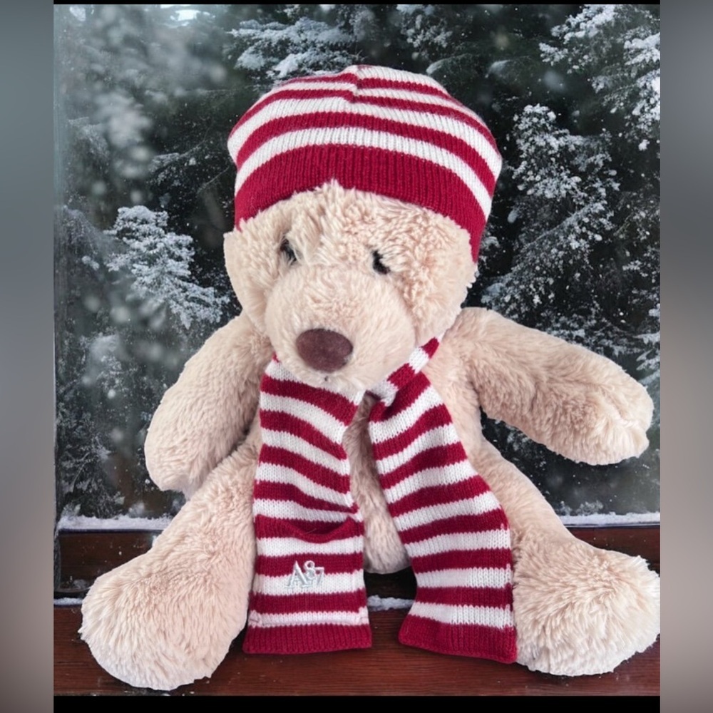 Aeropostale Beige Christmas/Winter Teddy Bear/Collectible
